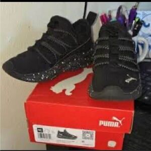 Puma Kids Black Speckled Sneakers